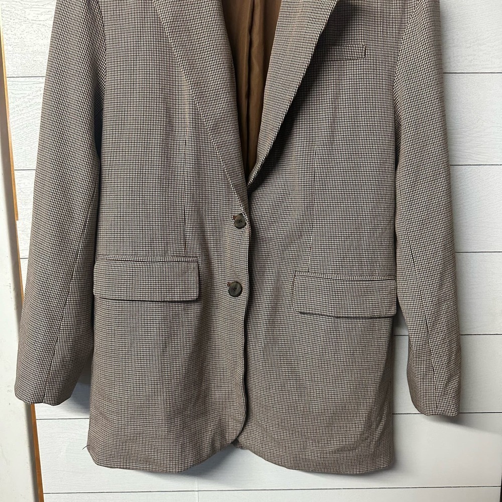 A New Day oversized Stripe Brown Blazer - Picture 3 of 5